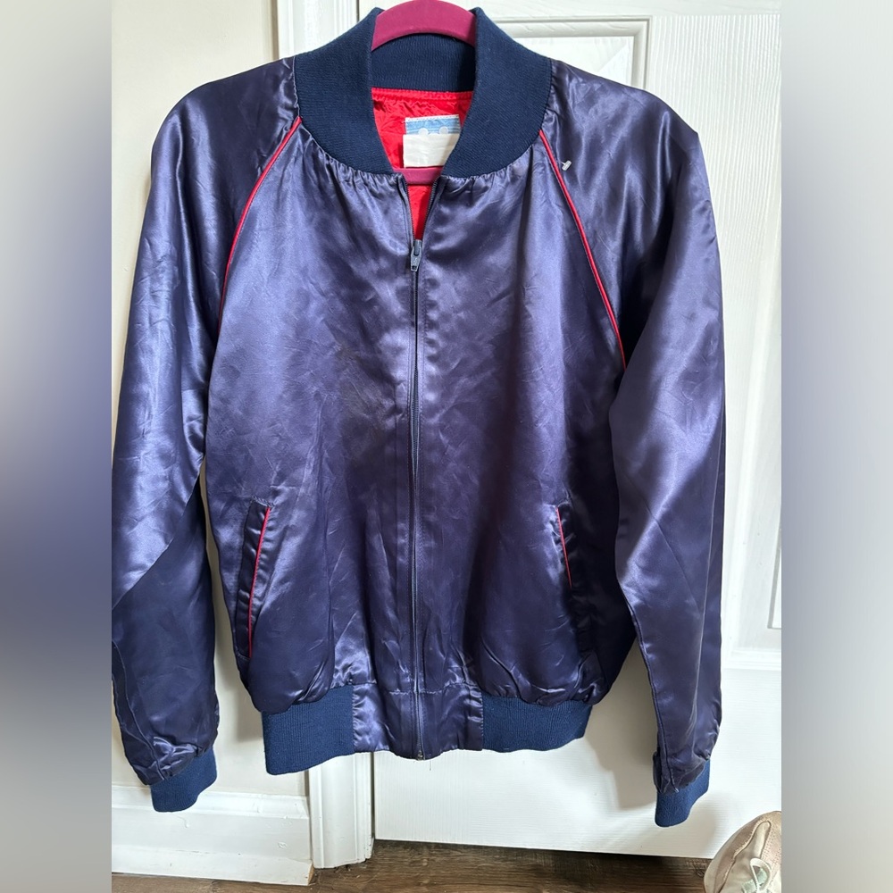 Vintage 80s Disney Fantasia Mickey Mouse Satin Bomber Jacket Size L. Wizard - Picture 5 of 10